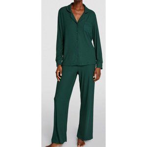 SKIMS Dark Green Pajama Set